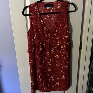 Francesca’s - orange, floral, sleeveless dress